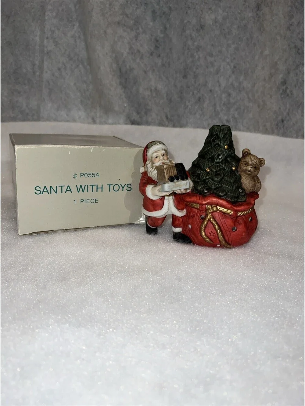 PartyLite #PO554 Santa With Toys Tealight Candle Holder - Picture 1 of 6